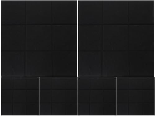 DECOMELODY Akustikwandpaneele Schallabsorbierend 6 Stück Filz Wandpaneele 30X30cm Polyester Schwarz für Studio Büro und Heimakustik