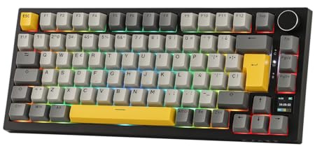 EPOMAKER Ajazz AK820 Pro ISO-ES Teclado Mecánico Inalámbrico con Pantalla