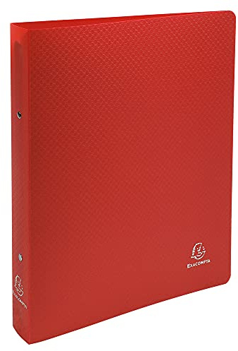 Exacompta - Ref. 54695E - Set of 5 semi-rigid OPAK binders - 2 round rings diameter 30 mm - Spine 40 mm - External dimensions: 32 x 26.8 cm - Format to file A4 Maxi - Colour: red