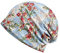YONKOUNY Chemo Hut Damen Baumwolle Spitze Weich Slouchy Turban Beanie Hut Mütze Blumen Kopfbedeckungen Krebs Cap (Hellblau)