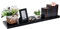EUGAD Wandregal Schweberegal Wandboard Bücherregal Hängeregal Hochglanzoberfläche DVD CD Regal Holzbrett für Schlafzimmer Wohnzimmer Küche und Flur Schwarz breit 100cm 0040QJ