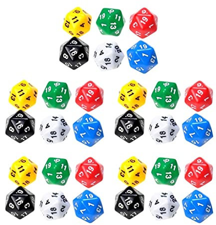 Milageto 30 20 Seitige Polyedrische Würfel für RPG Brettspiele