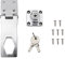QWORK® Sicherheitsüberfalle, 4 / 10cm, Schloss Vorrichtung mit Schlüssel und Schrauben für Türverschluss Haustür, Garagentor, Chrom Finish, 1 Stücke