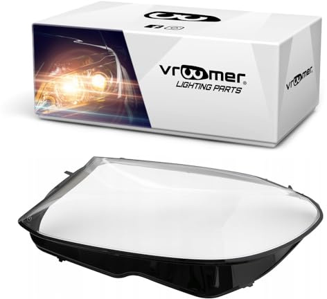 VROOMER Scheinwerfergläser für W205 Facelift 2018-2020 Lichtscheibe Scheinwerfer Abdeckung Frontscheinwerfer Streuscheibe Fahrerseite (Links)