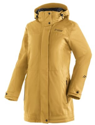 Maier Sports Lisa 2.1, Damen Outdoorjacke, Wasserdichter Outdoor-Mantel mit vielen Features, mTEX Wetterschutz und mTHERM für hohen Wärmerückhalt, PFC-frei, Gelb, 42