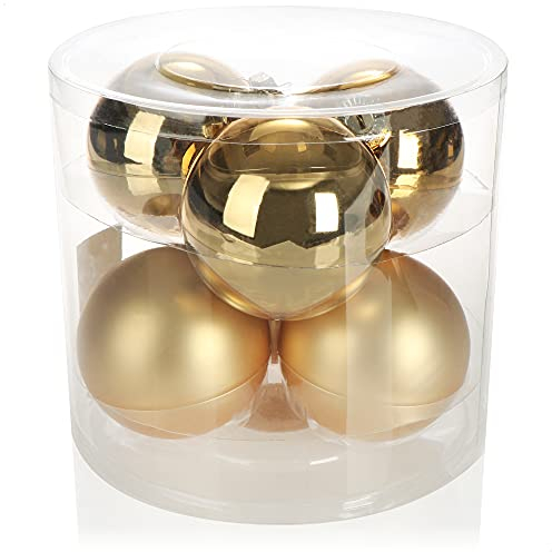 com-four® 6X Weihnachtskugel - Christbaumkugeln aus Glas für Weihnachten - Baumschmuck für den Christbaum - Christbaumschmuck - Glaskugeln
