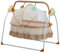 SanBouSi Babywiege Babyschaukel Elektrisch Baby Swing Schaukelwippe Babywippe mit Matratze & Moskitonetz Automatische Wiege 3 Gänge Schaukel, 12 Melodien