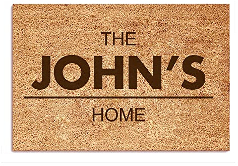 EDSG Personalised Custom Door Mat - 400x600mm Indoor/Outdoor Welcome Mat Christmas Door Mat (Pet-Friendly Coir for Home Office) (Design 1)