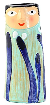Spring Family Bud Vases,Bohemian Family Human Face Flower Resin Vase Cute Character Hand Painted Vase Crafts Ornaments Modern Floral Vase für Zuhause Wohnzimmer Hochzeit Tafelaufsätze Dekoration