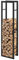 [en.casa] Kaminholzregal Täby Brennholzregal innen außen Metall 40 x 25 x 150 cm Holzunterstand Stapelhilfe für Feuerholz Holzlager Kaminholzständer Schwarz
