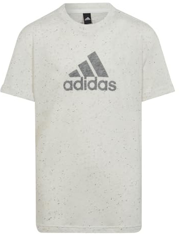 adidas Mädchen T-Shirt (Short Sleeve) G Fi Bl T, White Melange/Grey Four, IC0107, 164