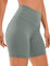 CRZ YOGA Butterluxe Damen Radlerhose Kurze Sporthose High Waist Yoga Sommer Shorts Laufshorts Fitness Hose - 15cm Grauer Salbei 38