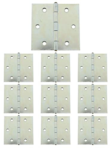 10 x Scharnier verzinkt gerollt 51 x 51 mm kantige Ausführung Möbelscharnier Türband