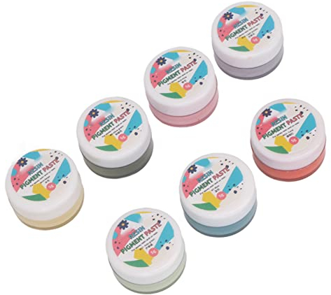Hosi Epoxidharz-Farbpigmentpaste, 7 Stück, Harz, Paste, Kartusche, nicht wasserfest, für Kunst- und Handwerksprojekte, insbesondere Epoxidharz, Grasgrün, Helllila, Pink, Rot, Beige, Armeegrün, Blau