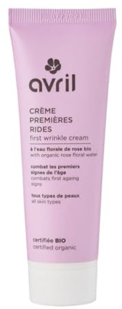 Avril - Crème Premières Rides - Eau Florale de Rose de Damas Bio, Huile de Jojoba Bio, Acide Hyaluronique - 98% d'Origine Naturelle - Certifié Bio Ecocert - Fabriqué en France - 50ml