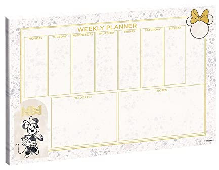 Disney - Schreibtischunterlage A4 Design Minnie Mouse (28 cm x 21 cm x 0,7 cm) (cremefarben, gelb), Creme, Gelb, 28 cm x 21 cm x 0,7 cm