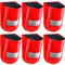 Qualirey 6 Pack Solar Sound and Light Alarm Motion Sensor 129db Outdoor Sound Security Siren Waterproof Motion Detector Alarm 6 LEDs Flash Warning Strobe Alarm System for Home, Villa, Farm, Coop, Barn