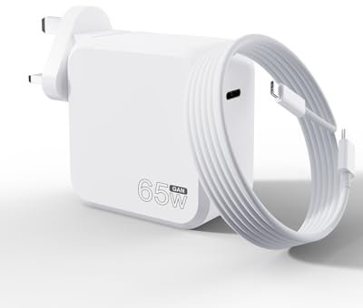 65W USB C GaN Type C Fast Power Adapter Compatible with Samsung Galaxy, Huawei, MacBook Pro/Air,i-Pad Pro/Air,i-Phone,Google Pixel, USB C Laptop Charger