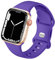 HdanMole Cinturino Sportivo Compatibile con Apple Watch 38mm 46mm 40mm 41mm 42mm 44mm 45mm, Cinturino in Silicone Morbido per iWatch Series 10 9 8 7 6 5 4 3 2 1 SE Uomo Donna, Viola