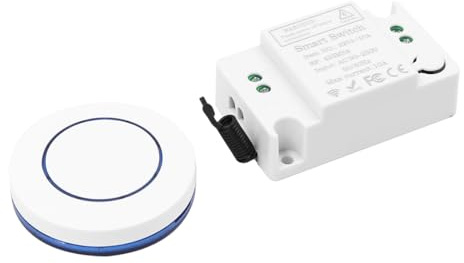ZONADAH Round Wireless Remote Control Switch 220V 1CH Receiver Module and RF Transmitter for Hall Bedroom Smart Home LED Light