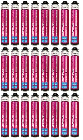 dubaust MSP24 - Lote de 24 unidades de espuma de montaje para pistola, 750 ml, de poliuretano, aislamiento acústico, aislamiento térmico, B2, 750 ml