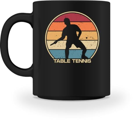 Generisch Table Tennis Tischtennisplatte Tischtennisbälle Tischtennis - Tasse -M-Black