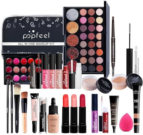 xixibuy Schminkkoffer damen, Schminke set, All In One Makeup Kit für Mädchen im Teenageralter 13-15, Make up set für frauen, Makeup set damen, COSMETICS Beauty Box(27 STK)
