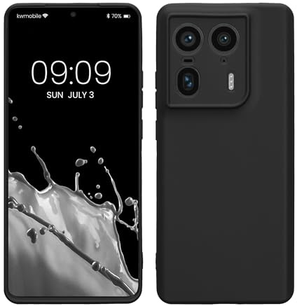 kwmobile Handyhülle für Motorola Edge 50 Ultra Hülle - weiches Handy Silikon Case - Schutzhülle Cover - Schwarz matt