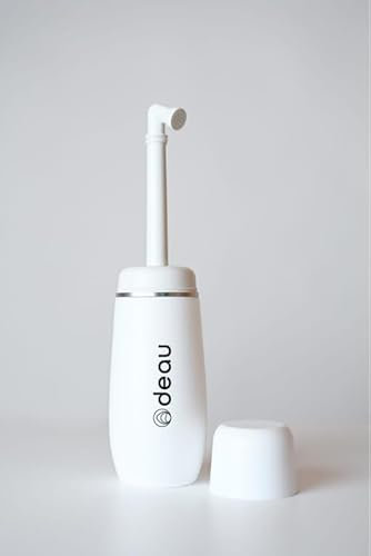 ODEAU Nomade Clean | Bidet Portable Rétractable 400 ml | Hygiène Intime, Post-Partum, Voyage | Écologique & Sans BPA (Blanc)