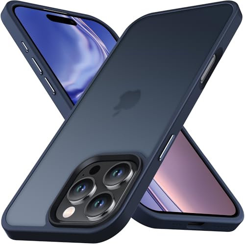 Anqrp Cover per iPhone 16 Pro, [Ricarica Wireless] [Militare Antiurto] Antigraffio Silicone Traslucido Case e Morbido Ultra Sottile TPU Bumper, Custodia per iPhone 16 Pro (6.3), Blu