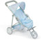 JC Toys Faltbarer Kinderwagen mit 3 Rädern, für Puppen bis 45 cm, Korb und Verdeck, ideal zum Spielen und Spazieren, Blau mit Blumendekoration, entworfen von Berenguer, ab 3 Jahren