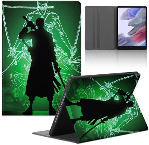 Funda Tablet para Samsung Galaxy Tab A SM-T580/T585 10.1'', Carcasa Anime Gear 5 Zoro Motifs Ultra Slim PU con Función de Soporte Flexible Suave TPU Cubierta Trasera Protectora Cover