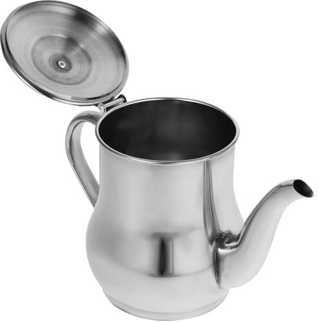 Cabilock Bidon D'huile Friteuse Couvercle Condiment Titulaire Entonnoir Distributeur De Sirop De Café Distributeur D'huile De Cuisson Distribution D'huile Lentille Acier Inoxydable Silver