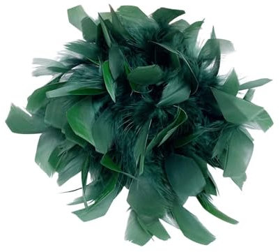 7,87 Pouces Élégante Fleur De Plume Grande Broche Pins De Revers Pour Femmes Hommes Fête De Mariage Danse Banquet Pins Pour Floral Châle Robe Costume Vêtements Accessoires Bijoux Corsage (Vert)