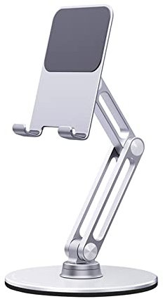 Vynetra Tablet-Halter, Ständer, Schreibtischhalterung, drehbar, verstellbar, Leseständer, Aluminiumlegierung, Tischplatte