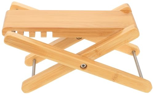 DECORNIJIA Fußstütze aus natürlichem Holz Klappbar Höhenverstellbar Gitarren Fußbank Pedal für Gitarrenspieler Ergonomisch Faltbar Praktisch