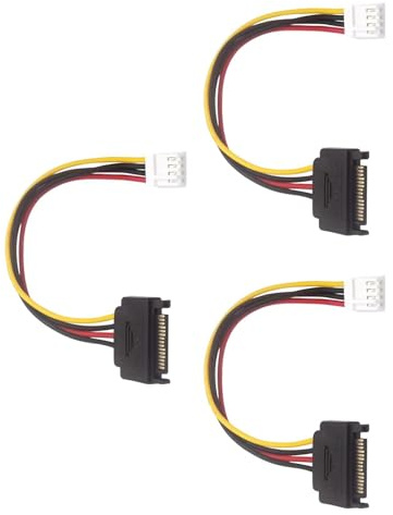 Oxtxuzdm 15pin Männlich Bis 4pin Floppy Antriebsantriebsanter Adapter Kabel 15p Bis 4p Antriebsversorgung Externes Stromkabel