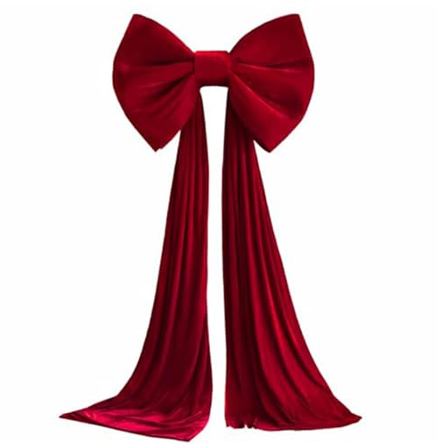 20 X 15 Inch Fiocco Rosso Albero Di Natale,Puntale Fiocco Grande Albero Di Natale,Per Decorare La Casa, Ghirlanda, Parete, Stanza, Feste