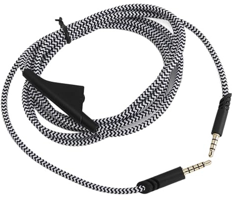 Shurzmotic Cavo di prolunga intrecciato di ricambio per cuffie Astro A10, A40 e A40TR: prolunga per cuffie da gaming con controllo del volume, connettore placcato in oro da 3,5 mm, cavo in