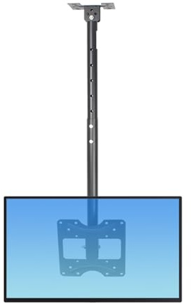 Soporte de techo para TV, altura ajustable, rotación de 360 grados para televisores de 20 a 32 pulgadas, VESA máximo 200 x 200 mm, ideal para uso doméstico u oficina