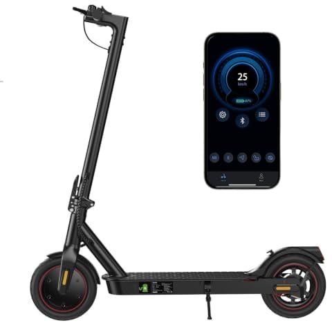 HeyScooter W3 Electric Scooter for Adults, E Scooter 25km/h Top Speed with 24-34km Range,350W Motor 8.5'' Pneumatic Tire,Foldable Scooter with Dual Braking System,APP Control LED Lights,Max Load 100kg
