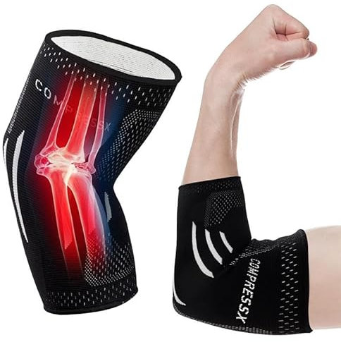 Compress Pro Coudiere Tendinite Taille S (1 Coudière) - Coudiere Musculation, Tennis et Golfeurs Elbow, Tendinite et Blessures Sportives - Soulagement Tendinite Coude pour Hommes et Femmes
