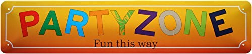 Partyzone Fun This Way Straßenschild Blechschild 46 x 10 cm STR79
