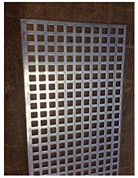 2mm Stahl verzinkt Lochblech Qg 10-15, Fenstergitter Stahl verz. Zuschnitte eins. Folie 400x1000
