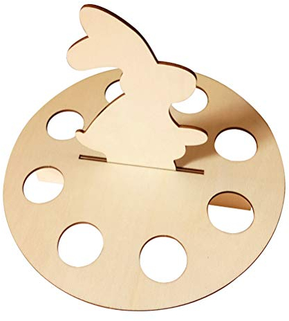 BESTOYARD Holz Ostereier Ständer Ostern Tischschmuck für Zuhause Party Geschäft (Kaninchen)