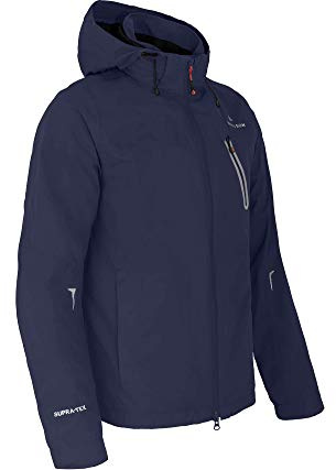 Bergson Moore | Herren Rad-Regenjacke - Lang-/Über-/Normalgrößen, Rad-optimierte, gefütterte Herren-Funktionsjacke (12.000 mm), Winddicht & atmungsaktiv (12.000 g/m²), ausklappbarer Spritzschutz am R
