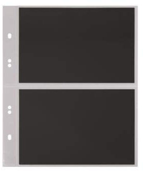 KOBRA G24 Doppel-FDC-Album Luxus, doppelt dick, mit 10 Blättern für 40 normale Briefe in 5 Farben und Zubehör zur Auswahl (Schwarz, 10 Ersatzblätter geteilt G22E)