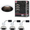 Paulmann 93402 Luminaria empotrable LED Cole redonda incl. 3x6,5 W, foco empotrable regulable, blanco, negro mate, lámpara empotrable, plástico, aluminio zinc, foco de techo 2700 K