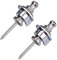 Alomejor Gitarrengurt Schlösser, Gurt Schlösser für E-Gitarre Bass 2 Stück Dauerhaft Metall Gitarre Gurtpin Schwarz Silber für Dicke E-Gitarre Schultergurt(Silber)