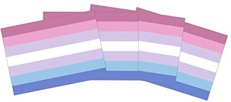 Bigender Sticker Paket (30, 50 oder 100 Stück) 7,4 x 5,2cm Aufkleber Pride Lgbt